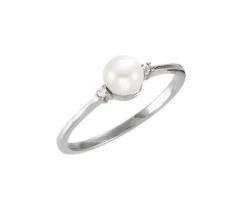 BAGUE ARG.P.EAU DOUCE 7MM 2=0 02 DIAMANT