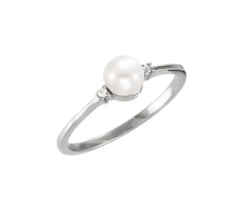 BAGUE ARG.P.EAU DOUCE 7MM 2=0 02 DIAMANT