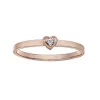 BAGUE COEUR EN OR 10K ROSE SERTIE DpiUN DIAMANT