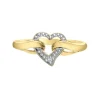 BAGUE COEUR EN OR SERTIE DpiUN DIAMANT