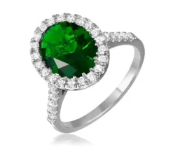 BAGUE DAME EN ARGENT RHODIÉ SERTIE DE CUBIQUES ZIRCONIAS