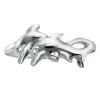 BAGUE DAUPHIN EN OR 10K BLANC SERTIE DE DIAMANTS