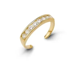 BAGUE DpiORTEIL EN OR SERTIE DE CUBIQUES ZIRCONIAS