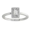 BAGUE EN ARGENT RHODIÉ SERTIE DE CUBIQUES ZIRCONIAS