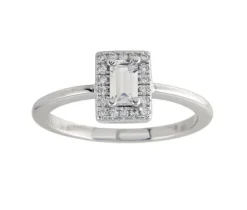 BAGUE EN ARGENT RHODIÉ SERTIE DE CUBIQUES ZIRCONIAS