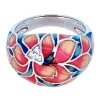 BAGUE EN ARGENT RHODIÉ/RÉSINE STYLE CABOCHON SERTIE DE CUBIQUES ZIRCONIAS