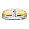 BAGUE EN OR 2 TONS SERTIE DE DIAMANTS CANADIENS