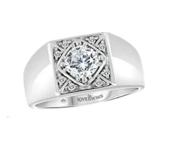 BAGUE EN OR BLANC SERTIE DE DIAMANTS DE LABORATOIRE