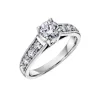 BAGUE EN OR BLANC SERTIE DE DIAMANTS