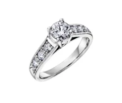 BAGUE EN OR BLANC SERTIE DE DIAMANTS