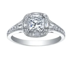BAGUE EN OR BLANC SERTIE DE DIAMANTS