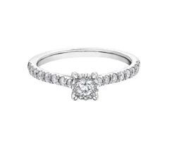 BAGUE EN OR BLANC SERTIE DE DIAMANTS
