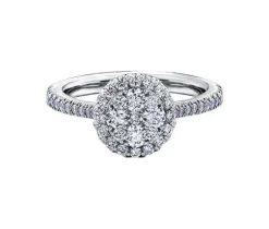 BAGUE EN OR BLANC SERTIE DE DIAMANTS