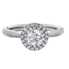 BAGUE EN OR BLANC SERTIE DpiUN DIAMANT CANADIEN ET DE DIAMANTS