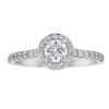 BAGUE EN OR BLANC SERTIE DpiUN DIAMANT CANADIEN ET DE DIAMANTS
