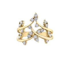 BAGUE EN OR JAUNE OU BLANC SERTIE DE DIAMANTS