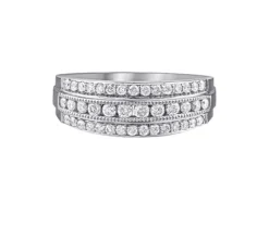 BAGUE EN OR JAUNE OU BLANC SERTIE DE DIAMANTS