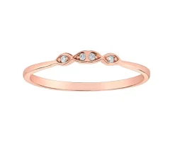 BAGUE EN OR JAUNE, ROSE ET BLANC SERTIE DE DIAMANTS