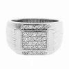 BAGUE EN OR 10K 2 TONS SERTIE DE DIAMANTS