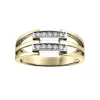 BAGUE EN OR 10K 2 TONS SERTIE DE DIAMANTS