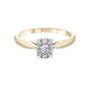BAGUE EN OR 10K 2 TONS SERTIE DE DIAMANTS