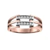 BAGUE EN OR 10K 2 TONS SERTIE DE DIAMANTS