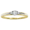 BAGUE EN OR 10K 2 TONS SERTIE DpiUN DIAMANT CANADIEN ET DE DIAMANTS