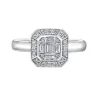BAGUE EN OR 14K BLANC SERTIE DE DIAMANTS