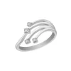 BAGUE EN OR 10K BLANC SERTIE DE DIAMANTS