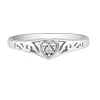 BAGUE EN OR 10K BLANC SERTIE DpiUN DIAMANT