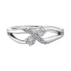 BAGUE EN OR 10K BLANC SERTIE DE DIAMANTS