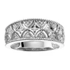 BAGUE EN OR 10K BLANC SERTIE DE DIAMANTS