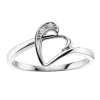 BAGUE EN OR 10K BLANC SERTIE DE DIAMANTS