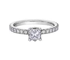 BAGUE EN OR 18K BLAQNC SERTIE DE DIAMANTS