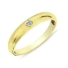BAGUE EN OR 10K JAUNE OU BLANC SERTIE DpiUN DIAMANT