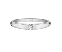 BAGUE EN OR 14K JAUNE OU BLANC SERTIE DpiUN DIAMANT CANADIEN