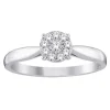 BAGUE EN OR 10K SERTIE DE DIAMANTS DONNANT LpiILLUSION DpiUN CARAT