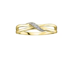 BAGUE EN OR 10K SERTIE DE DIAMANTS