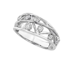 BAGUE EN OR 10K SERTIE DE DIAMANTS