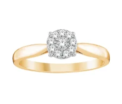 BAGUE EN OR 14K SERTIE DE DIAMANTS