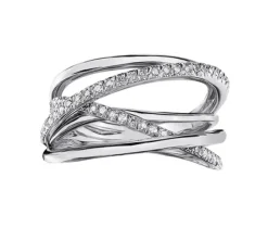 BAGUE EN OR 10K SERTIE DE DIAMANTS