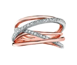 BAGUE EN OR 10K SERTIE DE DIAMANTS