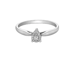 BAGUE EN OR 10K SERTIE DE DIAMANTS