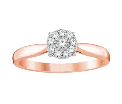 BAGUE EN OR 14K SERTIE DE DIAMANTS