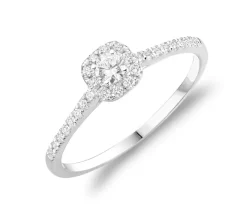 BAGUE EN OR 10K SERTIE DE DIAMANTS