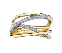 BAGUE EN OR 10K SERTIE DE DIAMANTS