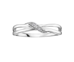 BAGUE EN OR 10K SERTIE DE DIAMANTS