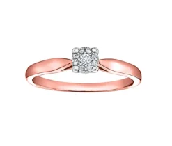 BAGUE EN OR 10K SERTIE DE DIAMANTS