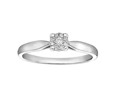 BAGUE EN OR 10K SERTIE DE DIAMANTS
