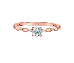 BAGUE EN OR 14K SERTIE DE DIAMANTS CANADIENS